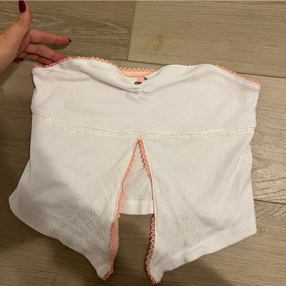 Y2K strapless baby top